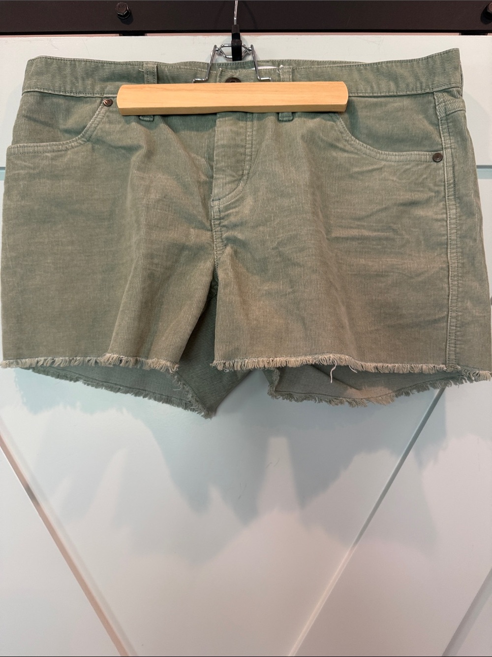 Carve Designs Olive Frayed Hem Corduroy Shorts